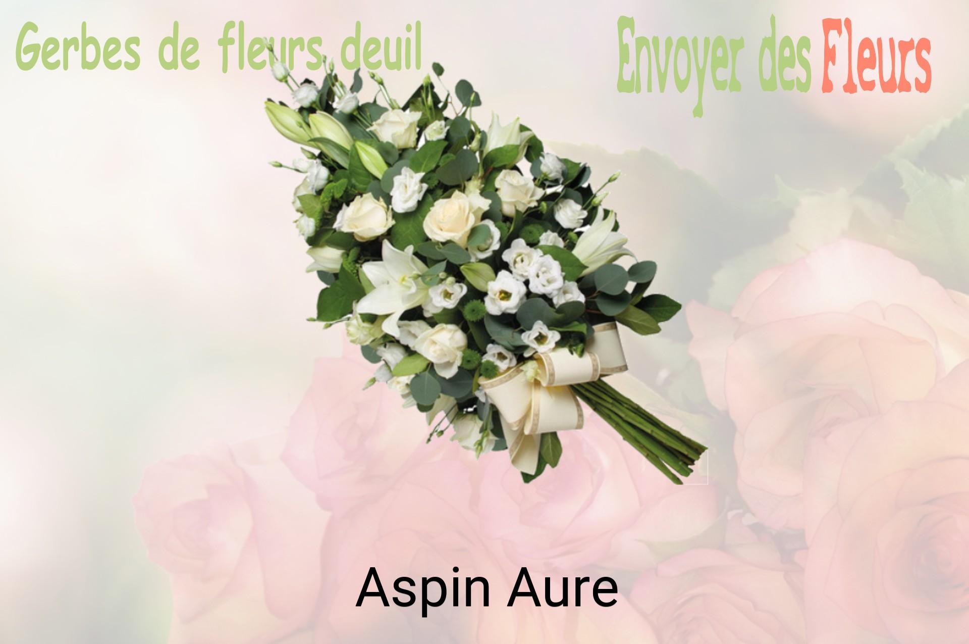 Gerbe de fleurs de deuil livrée à Aspin-Aure
